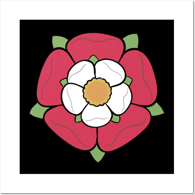 England Symbol Tudor Rose Wall Art by SunburstGeo